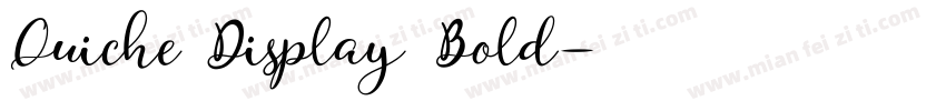 Quiche Display Bold字体转换